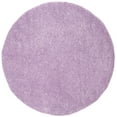 thumbnail image 2 of SAFAVIEH August Carlene Solid Plush Shag Area Rug, Lilac, 3' x 3' Round - Modern Design, Lilac, Non-Shedding & Easy Cleaning, Ultra Plush Thick Pile, Ideal for Living Room, Bedroom, 2 of 9