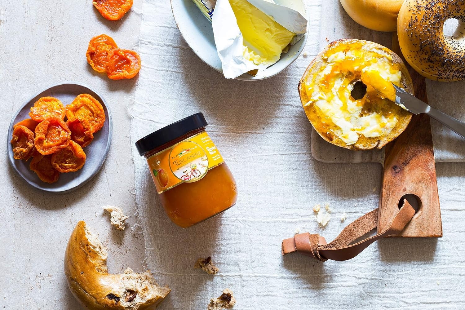Tuscanini Premium Italian Apricot Preserves, 11.64 oz Jar (3 Pack) 50% Real Fruit | Spreadable Fruit Jam | No High Fructose Corn Syrup | No Preservatives | Non GMO | Gluten Free