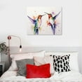 thumbnail image 3 of Chilfamy Watercolor Hummingbirds And Flower Branches Canvas Wall Art Picture 20x16in for Living Room Bedroom 20x16in, 3 of 3