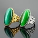 thumbnail image 3 of Anillo de ópalo de acero de titanio para hombres y mujeres, joyería europea y americana, anillo de gemas exageradas de pareja clásica dominante retro, 3 of 6