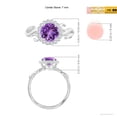 thumbnail image 5 of ANGARA Natural 1.15 Ct. Amethyst with Diamond Halo Ring in 14K White Gold for Women (Ring Size: 5.5), 5 of 9