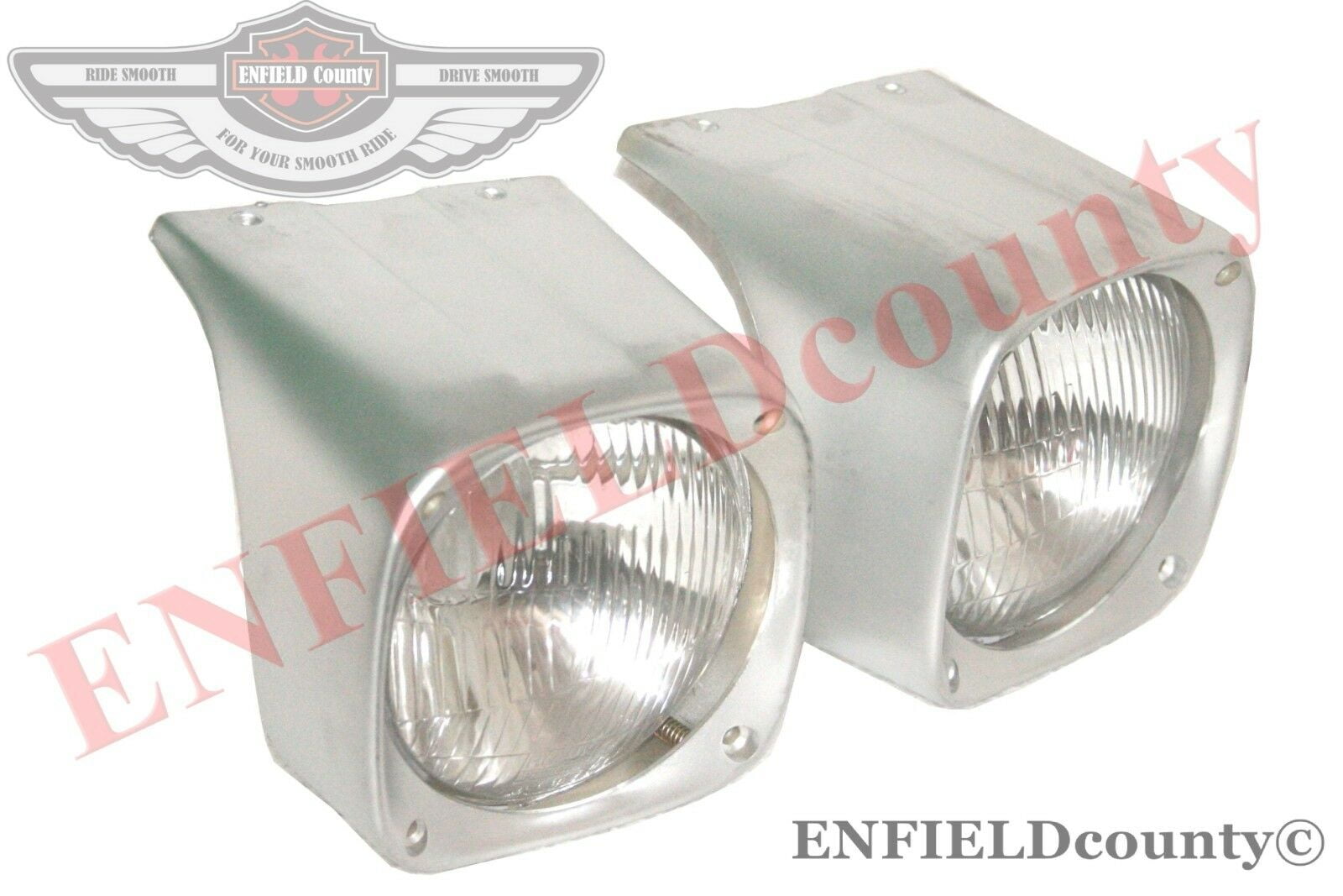 Head Light Lamp+Cowl Pair LH/RH Massey Ferguson Tractor 135 165 185