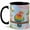 Black, variant on Colorful Lovebird Coffee Mug, Spring Floral Swing Bird Lover Design, 11 oz Ceramic Cup