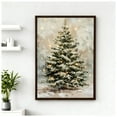 thumbnail image 4 of Snowy Christmas Tree Luminous Decorative Painting - Festive Light-Up Wall Art for Home, Cute Christmas Tree Painting with LED Light, Holiday Wall Decor,Black,2pcs, 4 of 9