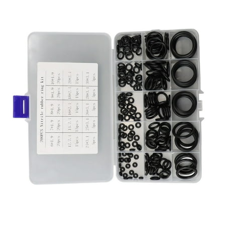 200Pcs Rubber O-Rings Assortment Set 15 Sizes Sealing Gaskets for Faucet, Auto Repair