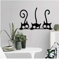 thumbnail image 4 of Adhesivos de pared de gatos divertidos de tres animales, pegatinas de pared de PVC para el hogar y el dormitorio, decoración artesanal, pegatinas de pared 3D extraíbles, 4 of 5