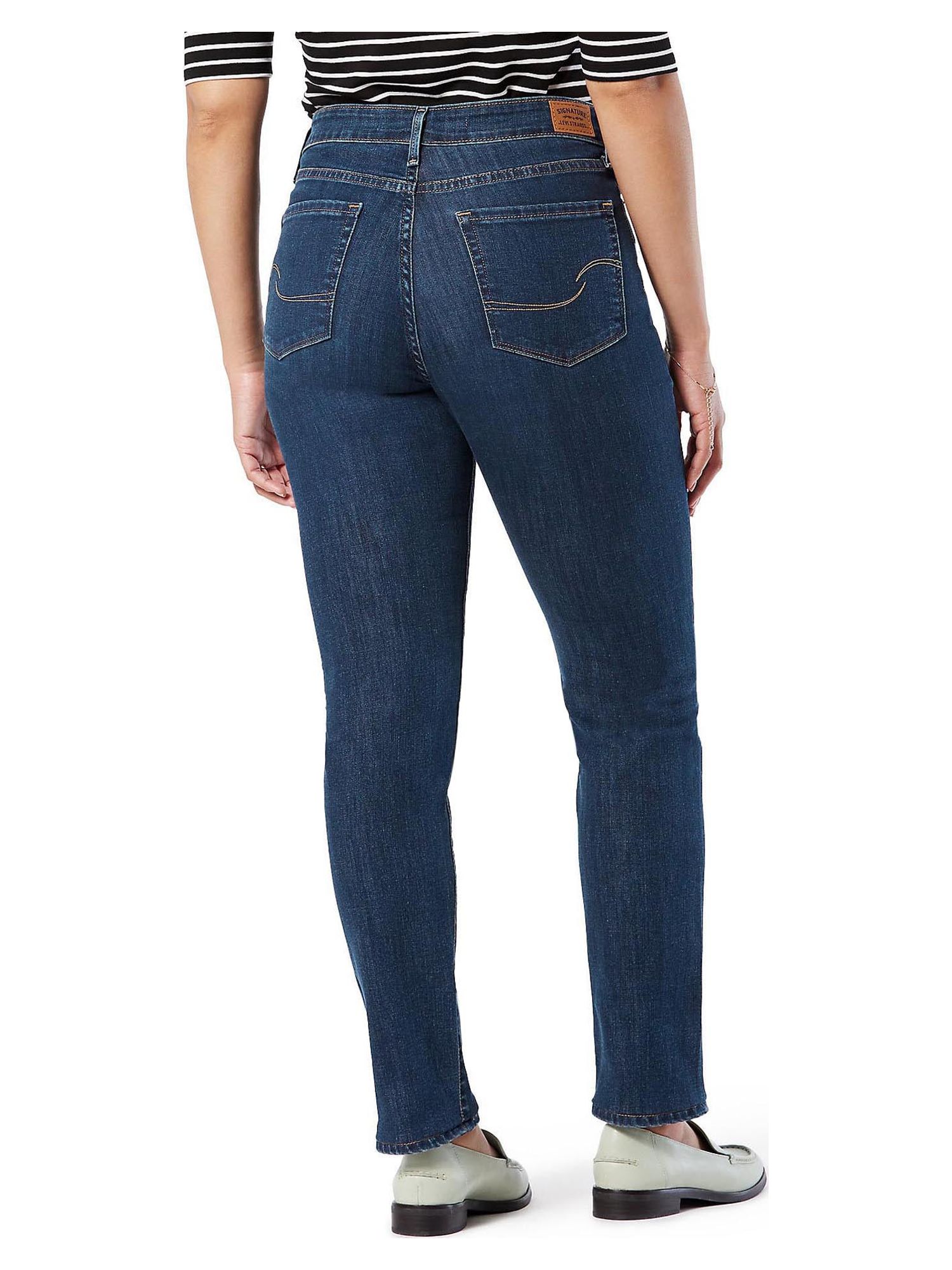 Signature by Levi Strauss & Co. Women's and Women's Plus Size Mid Rise Modern Straight Jeans, Sizes 2-28 - image 2 of 8