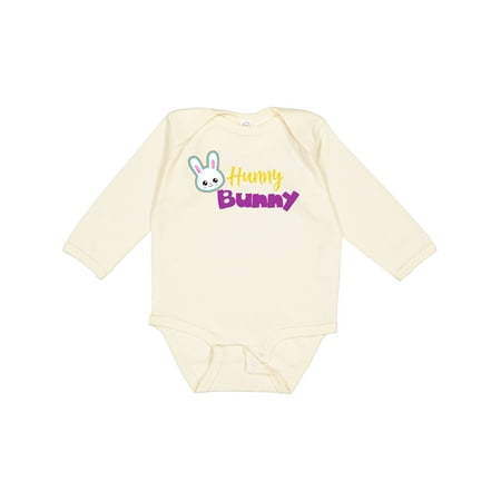 

Inktastic Easter Hunny Bunny White Bunny Cute Bunny Gift Baby Boy or Baby Girl Long Sleeve Bodysuit