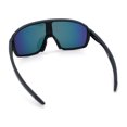 thumbnail image 7 of Mens Oversized Shield Color Mirror Sport Wrap Plastic MTB Rectangle Sunglasses Black - Orange Mirror, 7 of 7