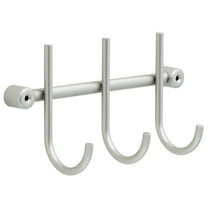 BRAINERD MFG CO/LIBERTY HDW 3-Hook Rail, Minimalist, Satin Nickel, 3 x 10.75 x 5.5-In. 141776