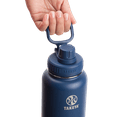 thumbnail image 4 of Takeya Actives Stainless Steel Water Bottle w/Spout lid, 40oz Midnight, 4 of 4