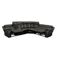 thumbnail image 5 of Lexicon Amite 6-Piece Wood & Faux Leather Sectional Set in Dark Gray, 5 of 8