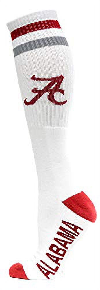 Alabama Crimson Tide White Tube Sock - Donegal Bay - Unisex - One Size - Knee-High