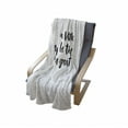 thumbnail image 4 of Inspirational Soft Flannel Fleece Throw Blanket, Little Step to a Journey Calligraphic Modern Text Brush Ink Style, Cozy Plush for Indoor and Outdoor Use, 50" x 60", Black and White, by Ambesonne, 4 of 6