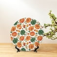 thumbnail image 6 of Yiaed Autumn Pumpkins Print Bone China Decorative Plate Ceramic Dinner Plates Art Crafts with Display Stand-6in, 6 of 6