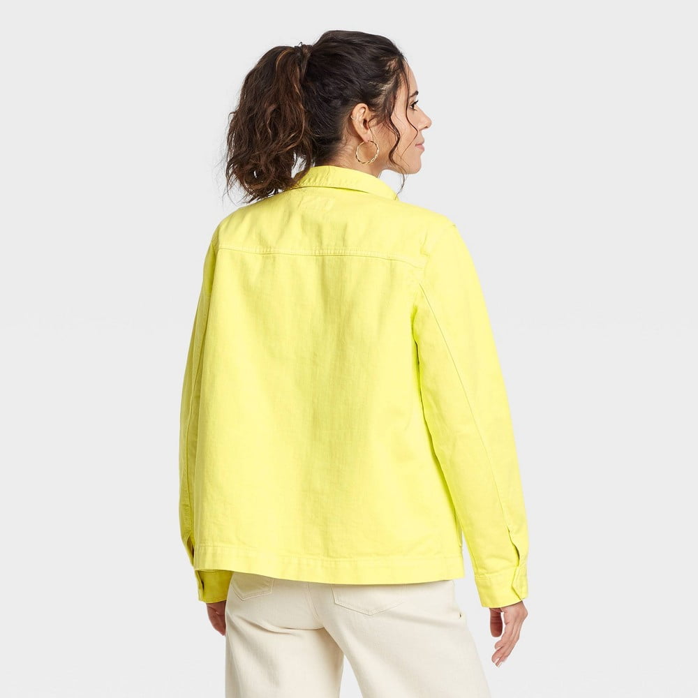 Women's Long Sleeve Chore Jacket Universal Thread Yellow M