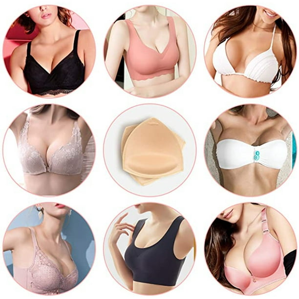 Oval Bra Inserts Pads – Thin Lifting Breast Padding for Tops Dresses &  Swimwear (X-Large) at  Women's Clothing store