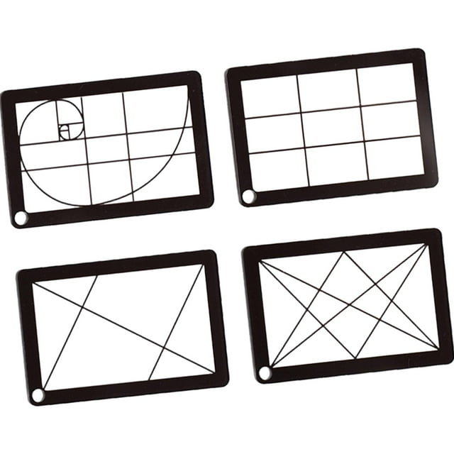 Bunblic 4 Pcs Vue Attrape-Vue avec Chaîne Règle de Proportion Robuste Compacte pour Visualiseur de Croquis Peinture Acrylique