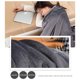 thumbnail image 3 of Wosthever Manta para dormir de 70x130cm, colcha para siesta de Color sólido, franela de doble capa, capa cómoda de viaje portátil para el Juegos de accesorios de baño Gris, 3 of 6