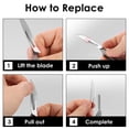 thumbnail image 3 of 3 Pcs Folding Knife with 20 Replaceable Blades Ergonomic Design Craft Knife for Professional Wallpaper Cutting Precision Craft, 3 of 8