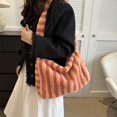 thumbnail image 3 of Bolso de hombro mujer invierno mullido bolso de felpa bolso cruzado naranja, 3 of 9