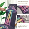 thumbnail image 5 of Yayeee 2 Pack Dining Chair Covers Stretch Parson Chairs Slipcovers Seat Protector, Purple UFO, 5 of 6