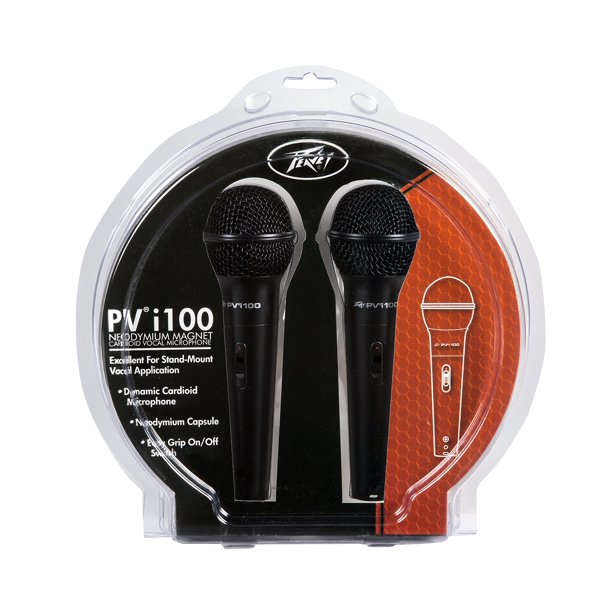Micrófono Peavey Pvi 100 Dynamic Cardioid, paquete de 2