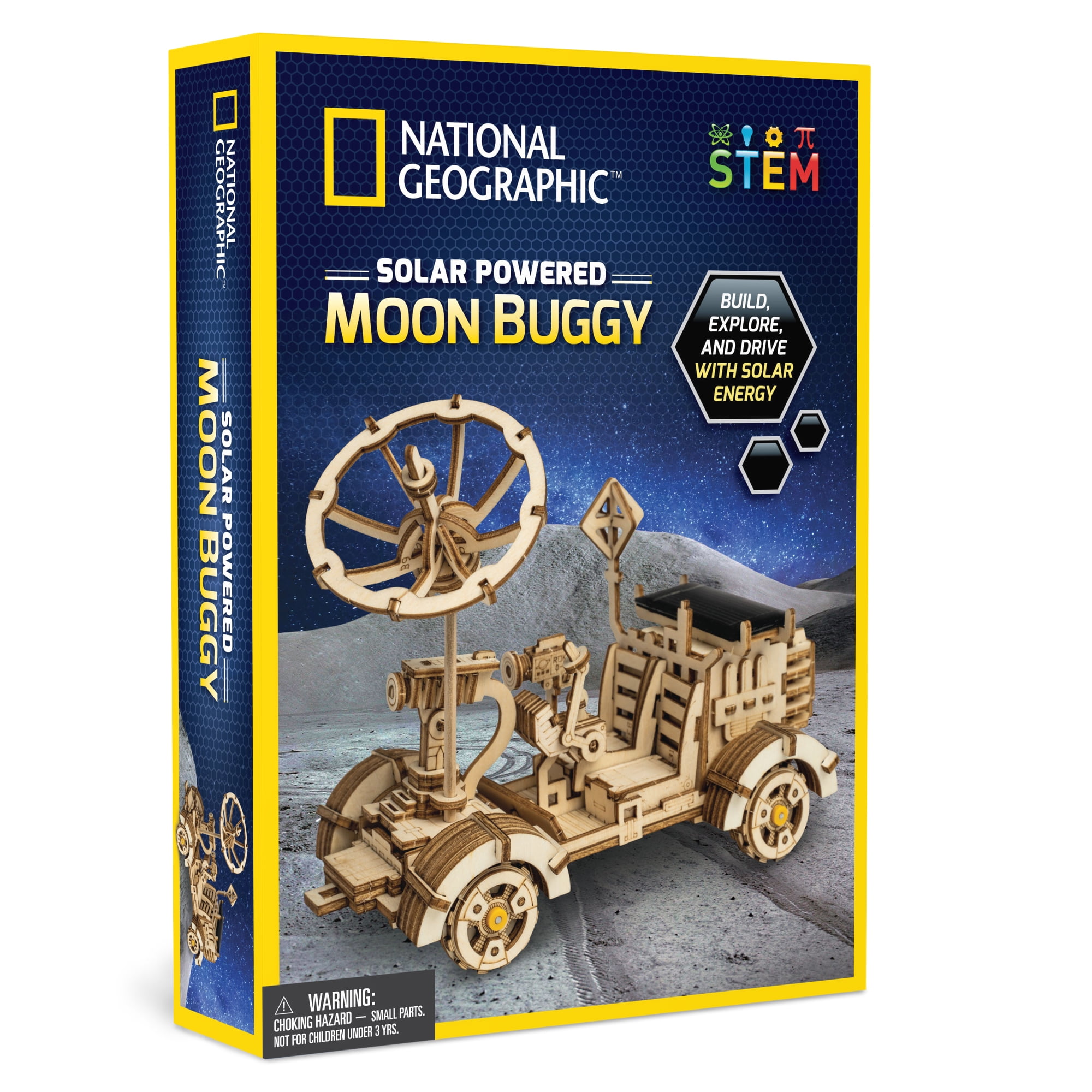 DIY Solar-Powered Car Includes One 3D Puzzle to Build A Moon Buggy Great Stem Toy for Girls & Boys Interested in Outer Space & Engineering NATIONAL GEOGRAPHIC Wooden Model Kit 