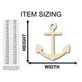 thumbnail image 2 of Unfinished Wood Anchor Silhouette - Craft- up to 46" DIY 18" / 1/8", 2 of 3