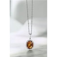 thumbnail image 5 of Gem Stone King 10K White Gold 1.10 Ct Orange Madeira Citrine and Diamonds Pendant With Chain, 5 of 6