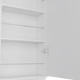 thumbnail image 5 of Bedroom Storage Shoe Rack Chimg, Mirror, Five Interior Shelves, Single Door Cabinet, White Finish,Bedroom Dressers, 5 of 7