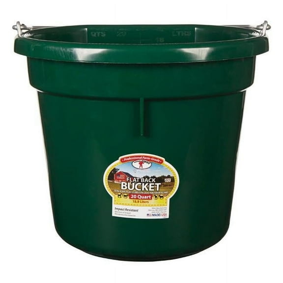 Little Giant 7404056 20 qt. Round Plastic Bucket - Green