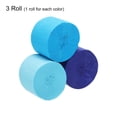 thumbnail image 3 of Crepe Paper Streamers 3 Rolls 72ft in 3 Colors for DIY Decorations(Sea Blue,Sky Blue,Teal), 3 of 7