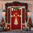 thumbnail image 5 of NWOKYZGH Merry Christmas Banner Xmas Front Door Cover Christmas Tree themed Door Banner Decorations, Merry Christmas and Happy New Year Backdrop for Holiday Party Supplies, 5 of 6