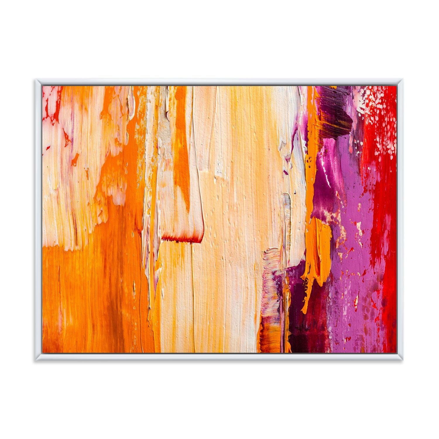 Designart Grunge Green Abstract FLOAT FRAME WALL ART