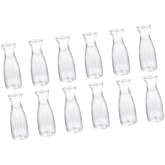 12Pcs Plastic Buds Vases Small Vases for Centerpieces Minis Flower Vase Bulk for Rustics Wedding Home Table Decorations