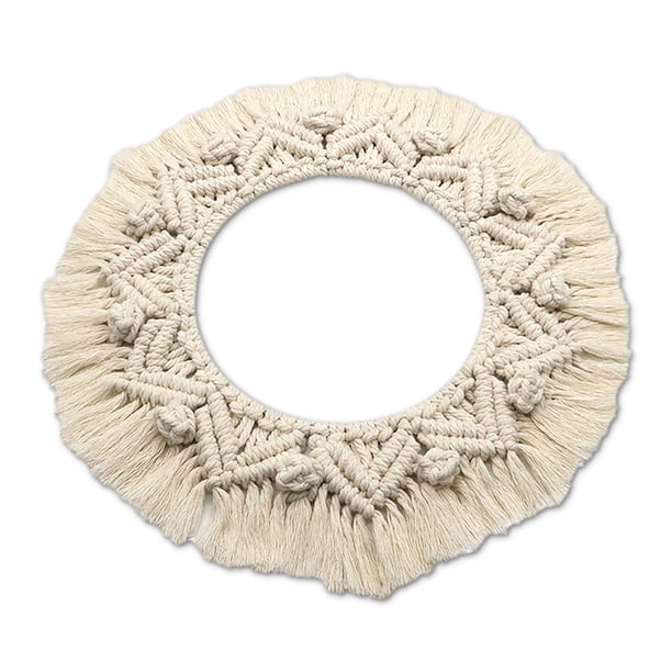 Tapiz colgante colgante de pared con cuerda, artesanía para el hogar, bohemio, bohemio, decoración nórdica del hogar, dormitorios, dormitorios, apartamentos Z150B Scienceny HA009158-02