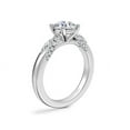 thumbnail image 3 of 0.70 Carat Brilliant Round Cut Natural Diamond Elegant Solitaire with Accents Wedding Ring for her in Solid 14K White Gold Size 9.5, 3 of 8
