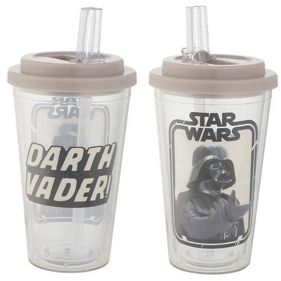 Star Wars Darth Vader 16 Oz Flip Straw Acrylic Cup