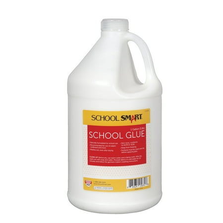 School Smart Washable School Glue  1 gal Bottle  White