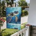 thumbnail image 5 of Easygdp Watercolor Turtle Garden Flag Yard Flag Welcome Flag, Double-Sided, Weather Resistant for Outdoor Decor - 12.5"x18", 5 of 9
