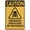 Warning Sign 1, variant on Caution Approach Door with Caution Tin Sign, 8"x12" Vintage Warning Metal Decor, Rustic Wall Art for Home Farm Bar Coffee Shop Club
