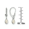 thumbnail image 2 of Primal Gold 14 Karat White Gold 6x4 Oval Bezel October Opal Leverback Earrings, 2 of 4