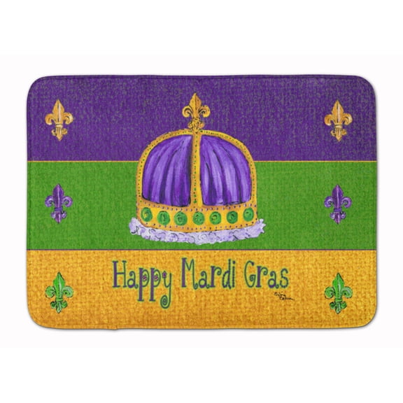 Mardi Gras Machine Washable Memory Foam Mat