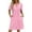 Dark Pink, variant on Women Zipper Robes Waffle Short Bathrobe Lightweight House Coat with Pockets Soft Nightgown