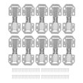 thumbnail image 1 of 10 Pcs Charnières d'Armoire Trou de Forage Libre Ouverture de Porte de Placard Matériel de Mobilier avec Vis, 1 of 15