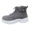 thumbnail image 6 of Snow Boots for Women 2025 Winter Waterproof Slip on Ankle Booties Fleece Lined Walking Outdoor Shoes Lace up Sneakers, 6 of 8