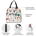 thumbnail image 4 of Easygdp Alpaca Flower Bolsa Térmica Premium - Tela Oxford Impermeable, Gran Capacidad, Bolsillo Frontal, Unisex para Trabajo, Escuela, Actividades al Aire Libre y Picnics, 4 of 8