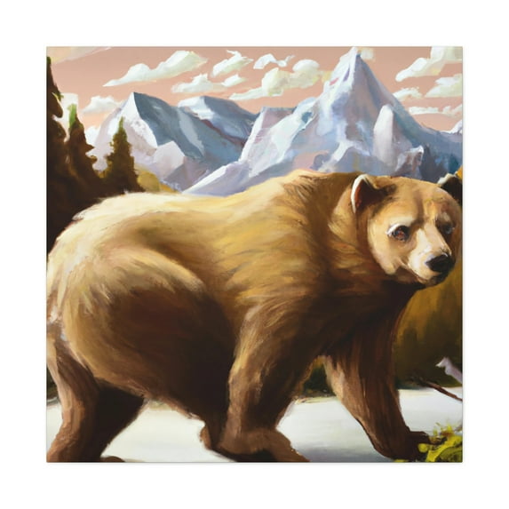 God's Majestic Brown Bear - Canvas