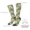 thumbnail image 5 of Picia Women Crew Soft Moisture-wicking Socks Lilies Flowers Pattern Design Cotton Socks, One Size fit All, 5 of 9